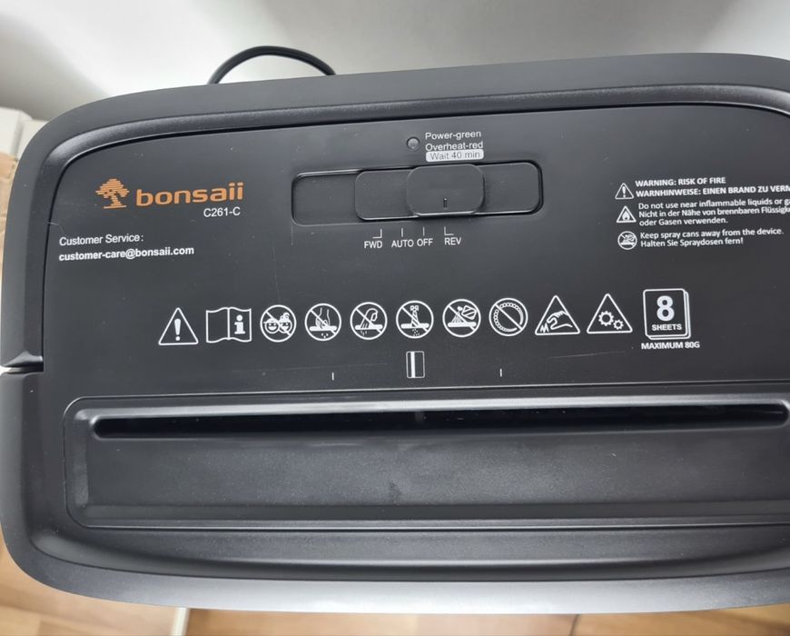 Шредер для знищення документів,карток Bonsaii C237B