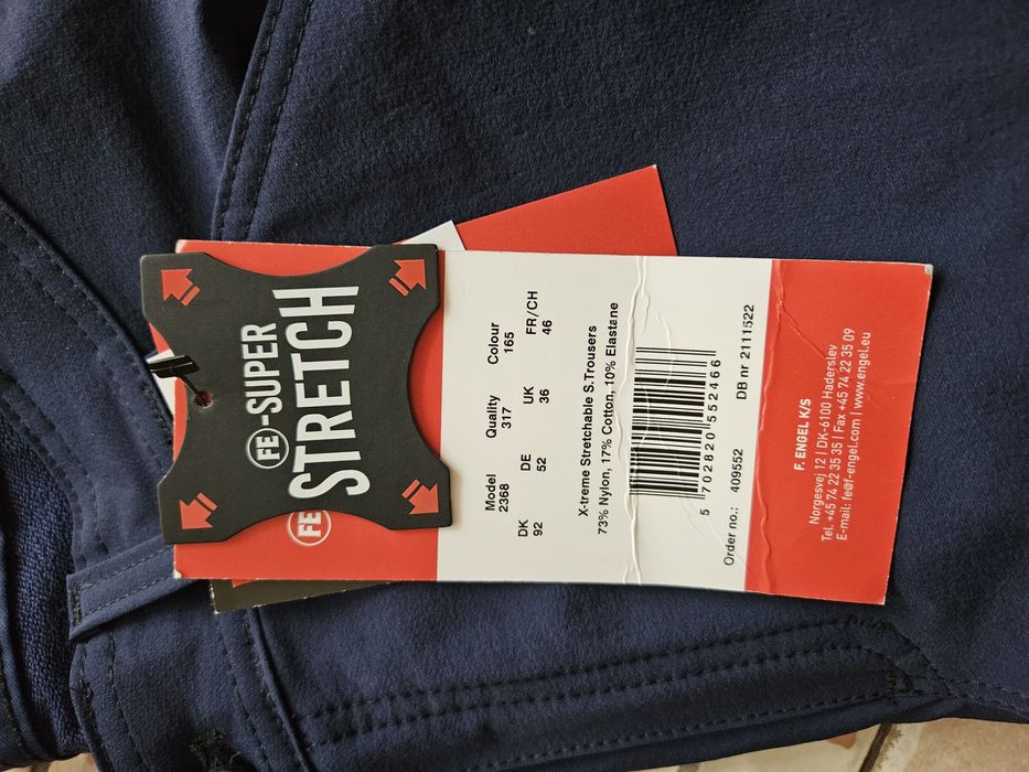 Engel spodnie do prac Stretch 52