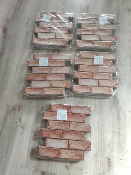 naklejki samoprzylepne na ścianę 50 sztuk wzór cegła