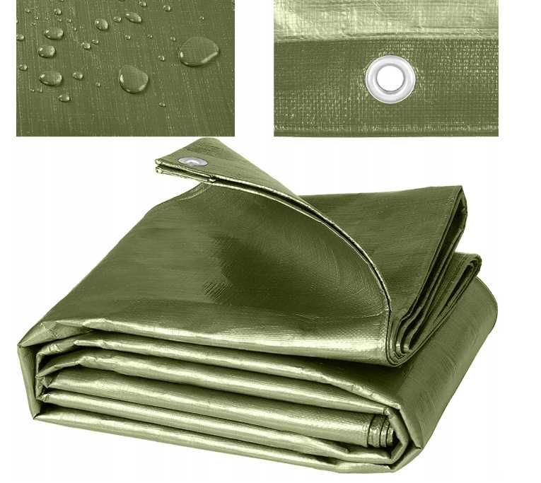 Plandeka 10x6m Wzmacniana Płachta Wodoodporna Okrycie 90gm2