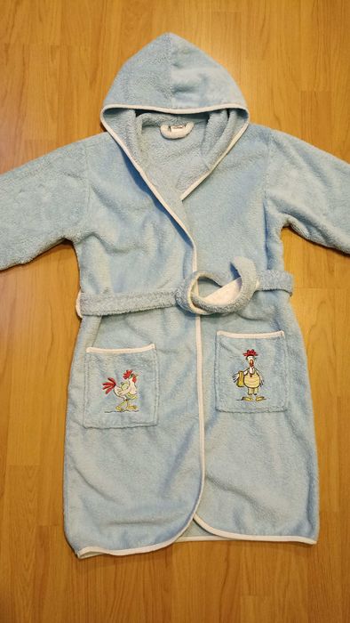 Szlafrok z kieszeniami Pocopiano 140 kaptur pasek