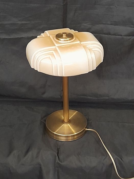 Candeeiro de Art Decô- Tulipa de vidro ORIGINAL anos 50 - Exclusivo