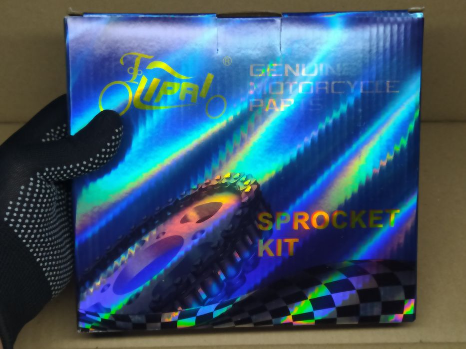 Звезды и цепь 428- 14/41, 14/38 к-кт мопеда Дельта Альфа Мустанг