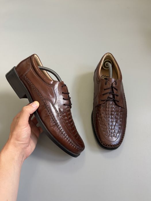 Туфли Clarks Leather Brown 43(27.5cm) Ecco Tods