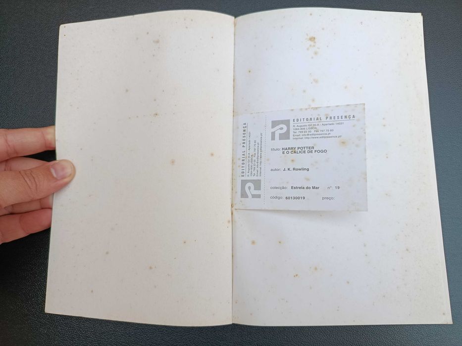 Livro "Harry Potter e o Cálice de Fogo", J. K. Rowling