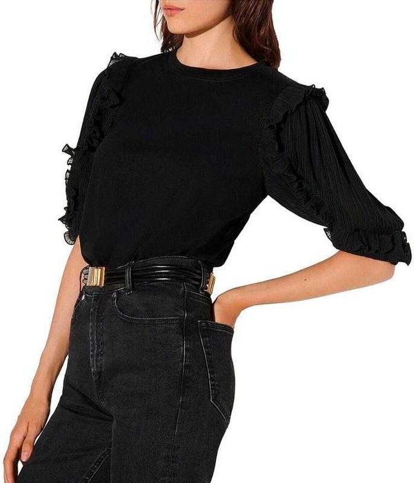 Блуза-футболка Sandro Paris з акцентними рукавами, розмір М