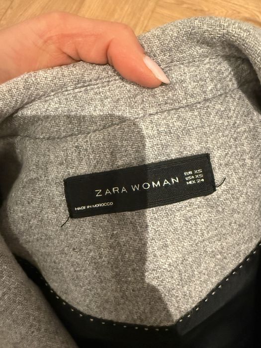 Płaszcz ZARA roz xs szary