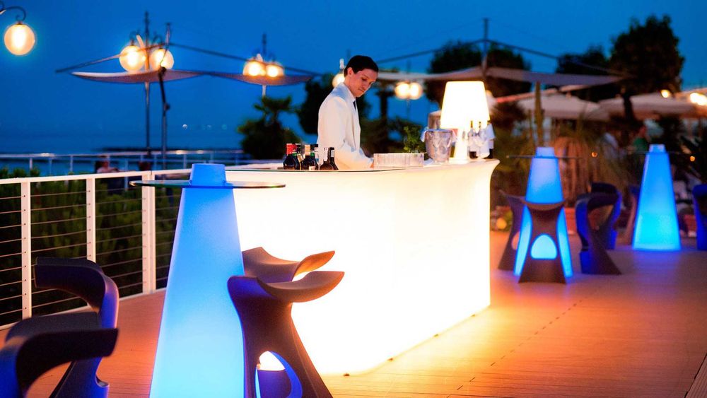 Balcão bar led iluminado