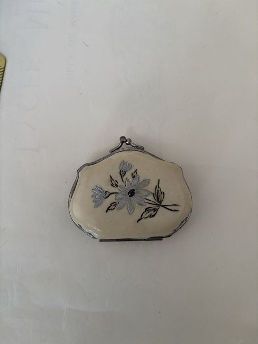 Antyczny portfelik puzderko - Secesja / Art Deco | Celuloid | Vintage