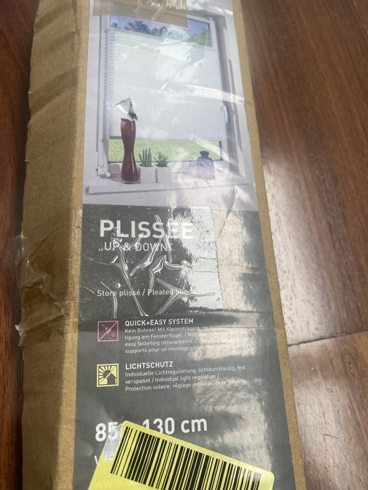 Estore plissado 80x130cm