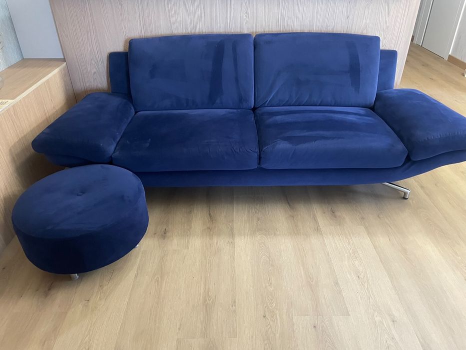 Kanapa  designerska tapiceorwana tkaniną odporną na zaciąganie