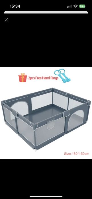 Parque infantil cinzento NOVO - entrega imediata