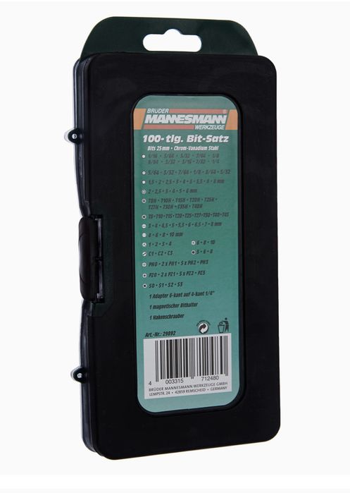 Набор бит Германия Mannesmann 100 едн. Набор инструментов біти ключи