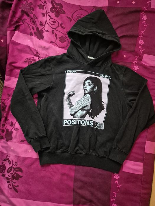 Bluza czarna kangurka kaptur Ariana Grande