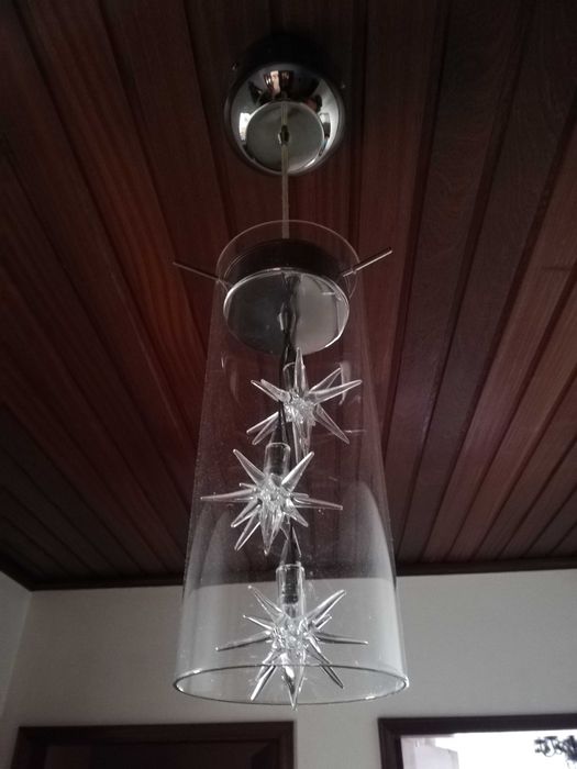 Candeeiro de tecto em vidro