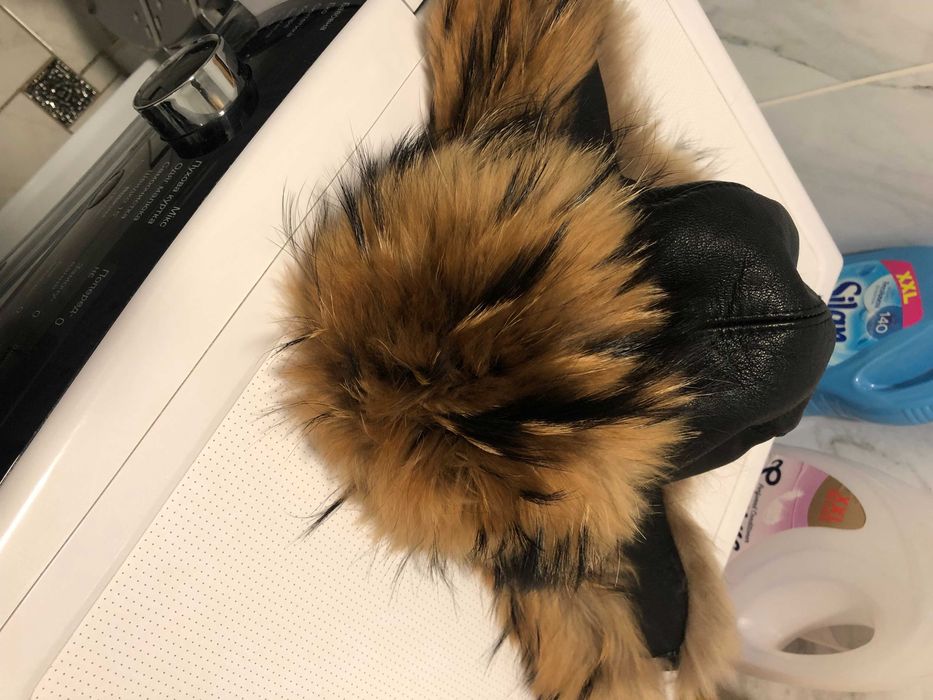 шапка ушанка меховая енот