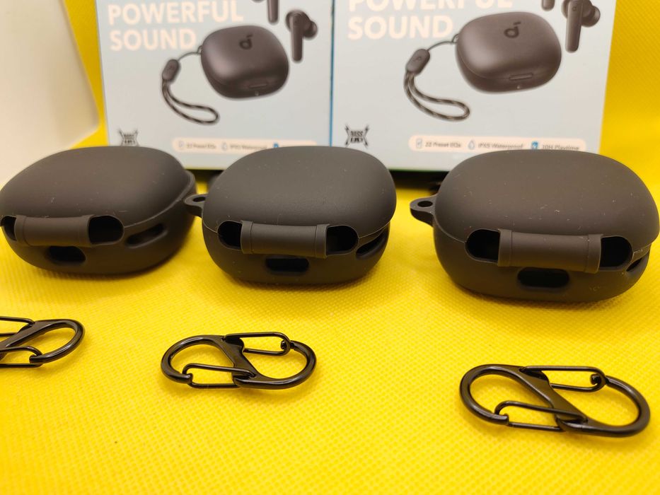 Чехол силиконовый на наушники Anker Soundcore P20i / R50i + карабин!