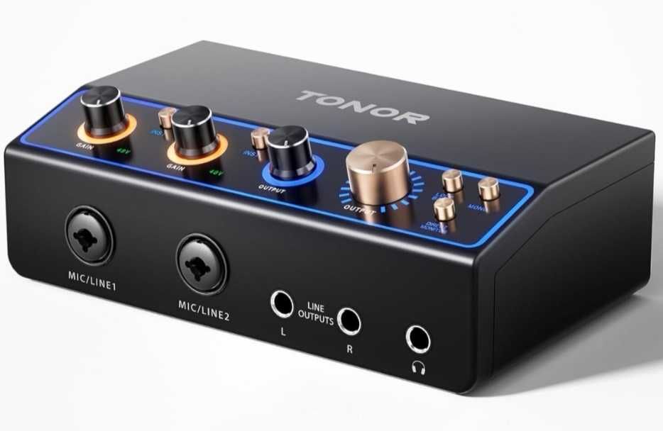 TONOR TX510 mikser mikrofonowy interfejs audio streaming USB 2x2 Jack/XLR