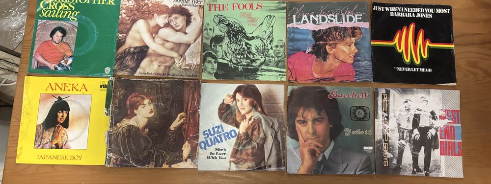 Lote 10 Discos Vinil Single (7'') - Anos 80 | Pet Shop Boys, Roxy Music, Suzi Quatro