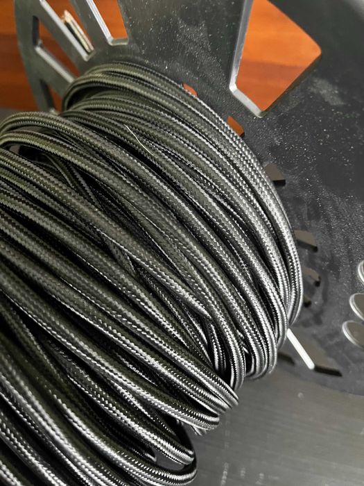 Kabel w oplocie 3x0,5 do produkcji lamp; czarny; okrągły