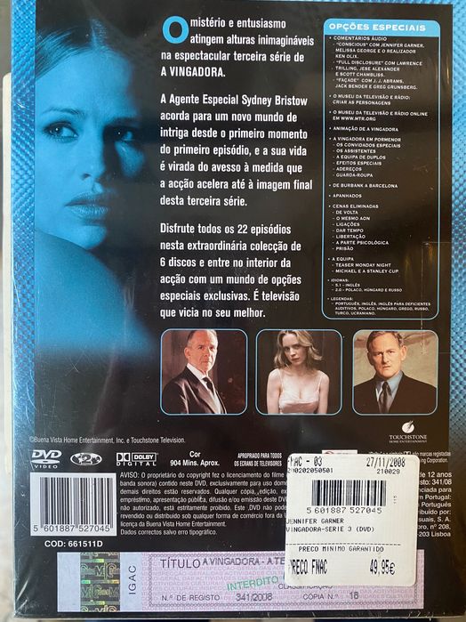 A Vingadora (Alias) Primeira, segunda, e terceira temporada DVD selado