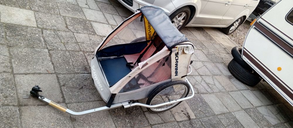 Przyczepka rowerowa dla dzieci_Aluminiowa_Mechanicznie sprawna_