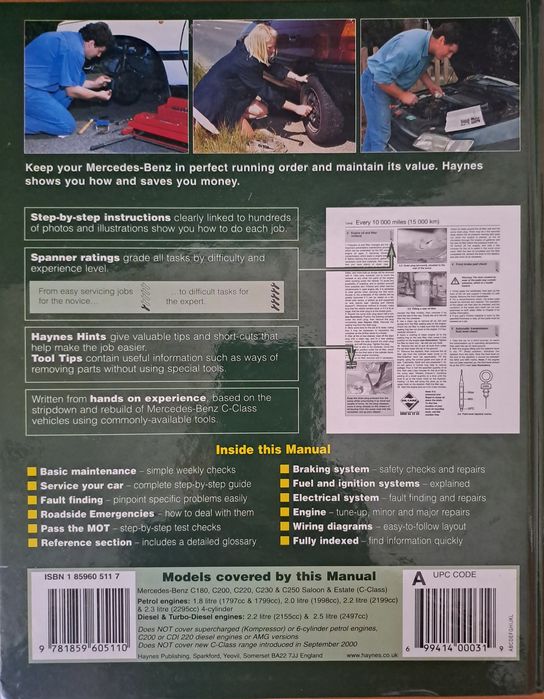 Manual Técnico MERCEDES-BENZ C-Classe - NOVO!