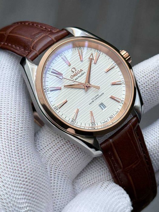 Швейцарские часы Omega Seamaster Co-Axial Gold - White