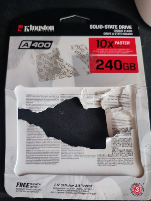 SSD диск Kingston SSDNow A400 240GB 2.5" SATAIII 3D TLC (SA400S37/240G