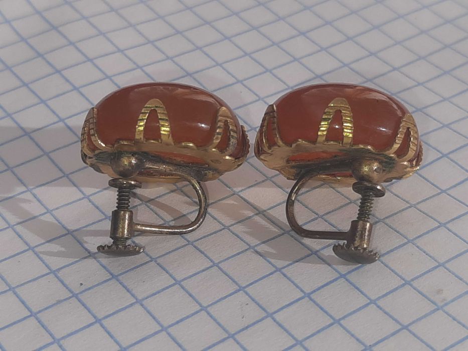 Серьги янтарные из СССР