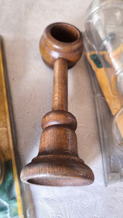 Suporte parede cortinado madeira