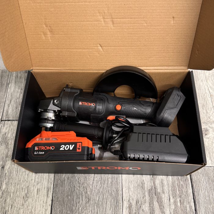 Акумуляторна болгарка Stromo AGA-216 (20V, 4Ah, з АКБ)