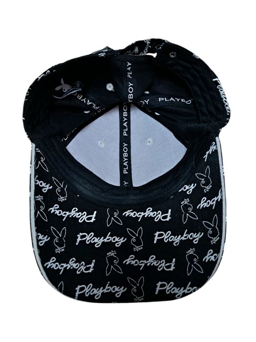 Czarna czapka Playboy logo nadruk Cekiny 90s 80s retro vintage nike