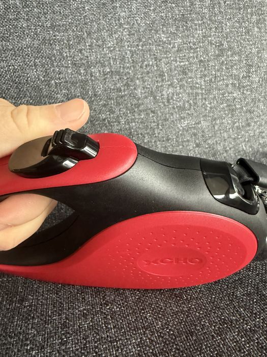 Smycz automatyczna 5 m czerwono-czarna + etui | S M L | nowa tasma