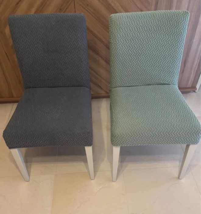 Conj de 4 capas NOVAS para cadeiras cinzento