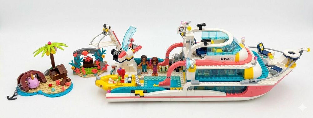 LEGO Friends 41381 Łódź ratunkowa – 100% KOMPLETNY + 2 Instrukcje