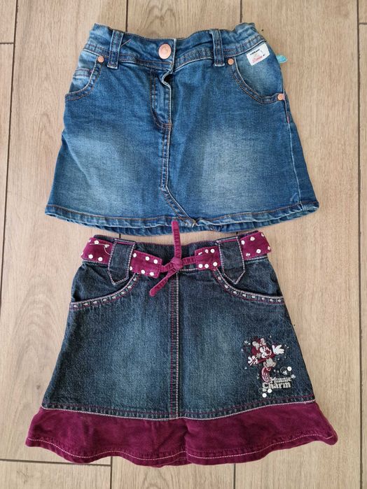 Dwie spódniczki jeansowe C&A i Lief roz 98 i 104