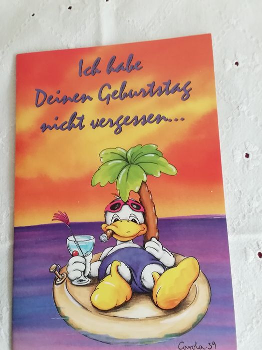 Postal de aniversário alemão