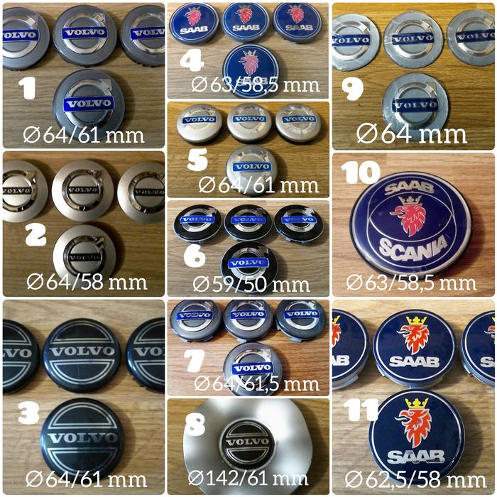 Колпачки в диски Вольво. Volvo. Saab. Сааб. Rondell. Оригинал