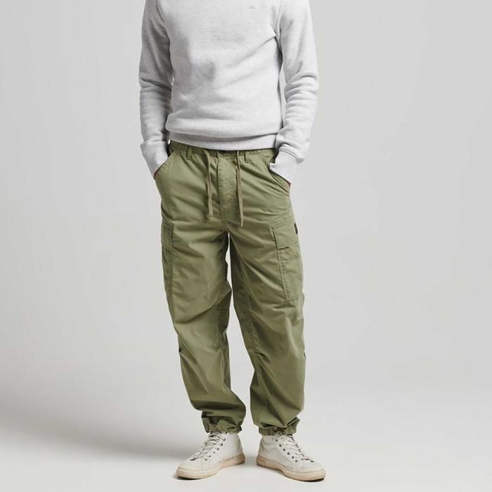 Superdry plain mid-rise cargo чоловічі хакі карго штани