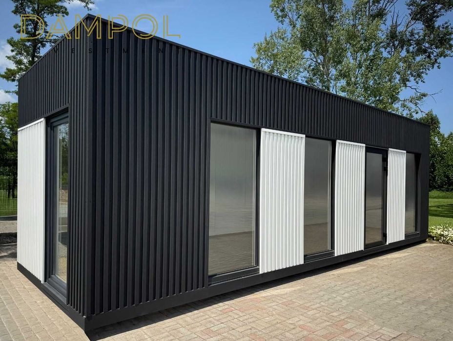 Pawilon 900x300 czarno-biały biurowy, usługowy, salon, bistro,