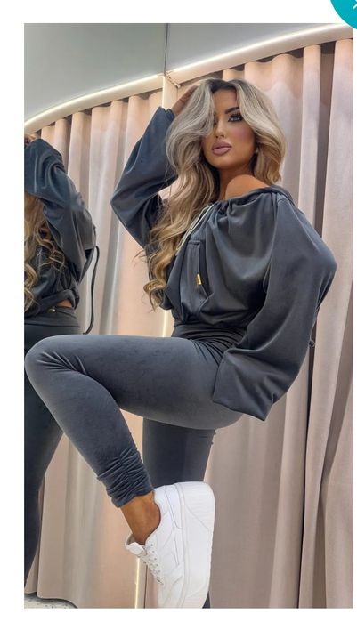 Komplet damski La monne chill,dresy welurowe ,