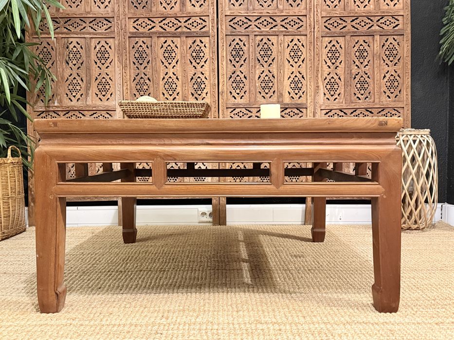 mesa, centro, apoio, chá, aparador, olmo, oriental, rustica