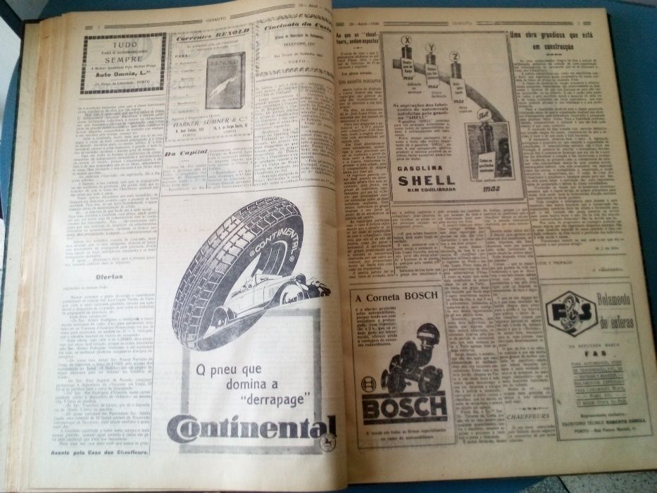 Guiauto - voz chauffer - semanarios automoveis 1930 - raros