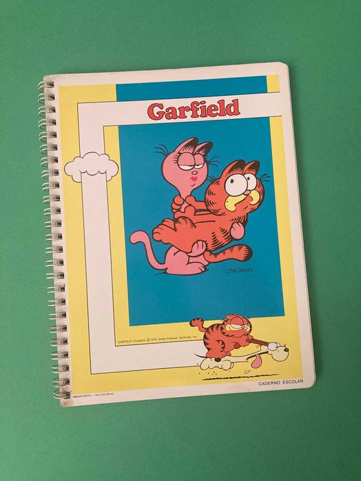Raros Cadernos Escolares do Garfield Anos 80 Ambar Preço Unitário