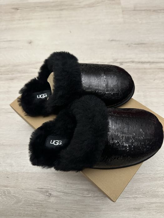 Женские UGG Scuffete II Mirror Black тапочки