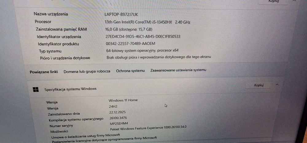 laptop lenovo LOQ i5-13gen RTX 5050
