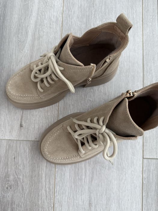 Нові жіночі замшеві черевики 37 р, чоботи, напівчеревики демісезонні