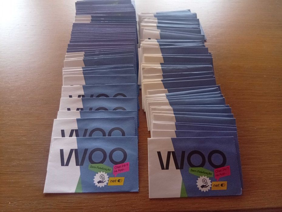 Cartões telefónicos SIM , tarifário WOO , WTF , Nos Like internacional