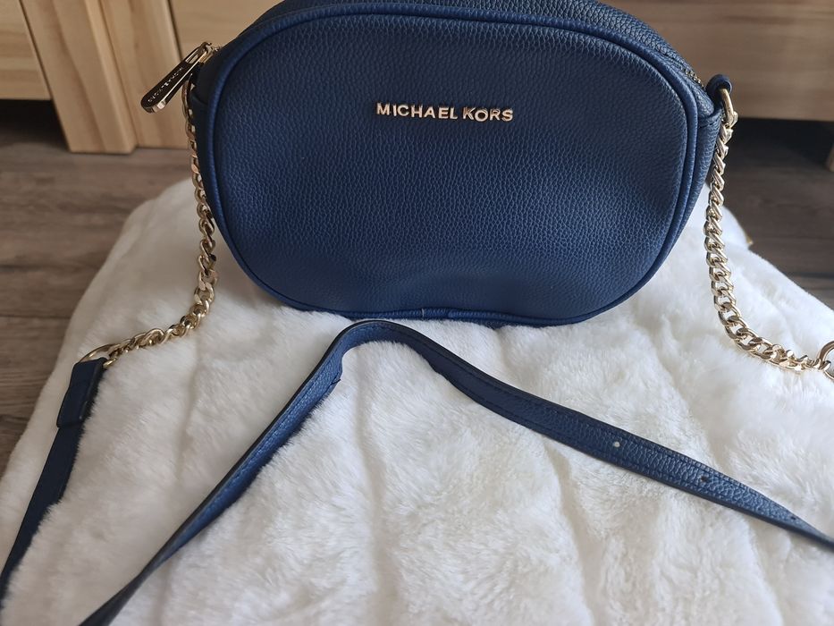 Michael Kors – mała torebka na ramię / crossbody, kobaltowa